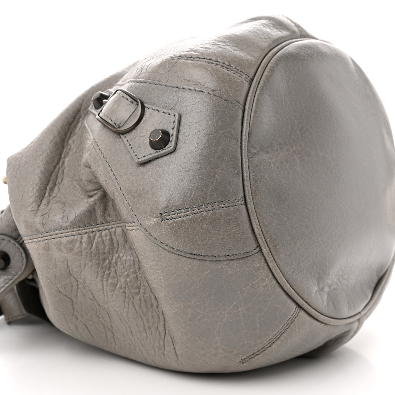 Balenciaga Agneau Classic Hardware Mini Pompon Gris Pyrite 9 of 15
