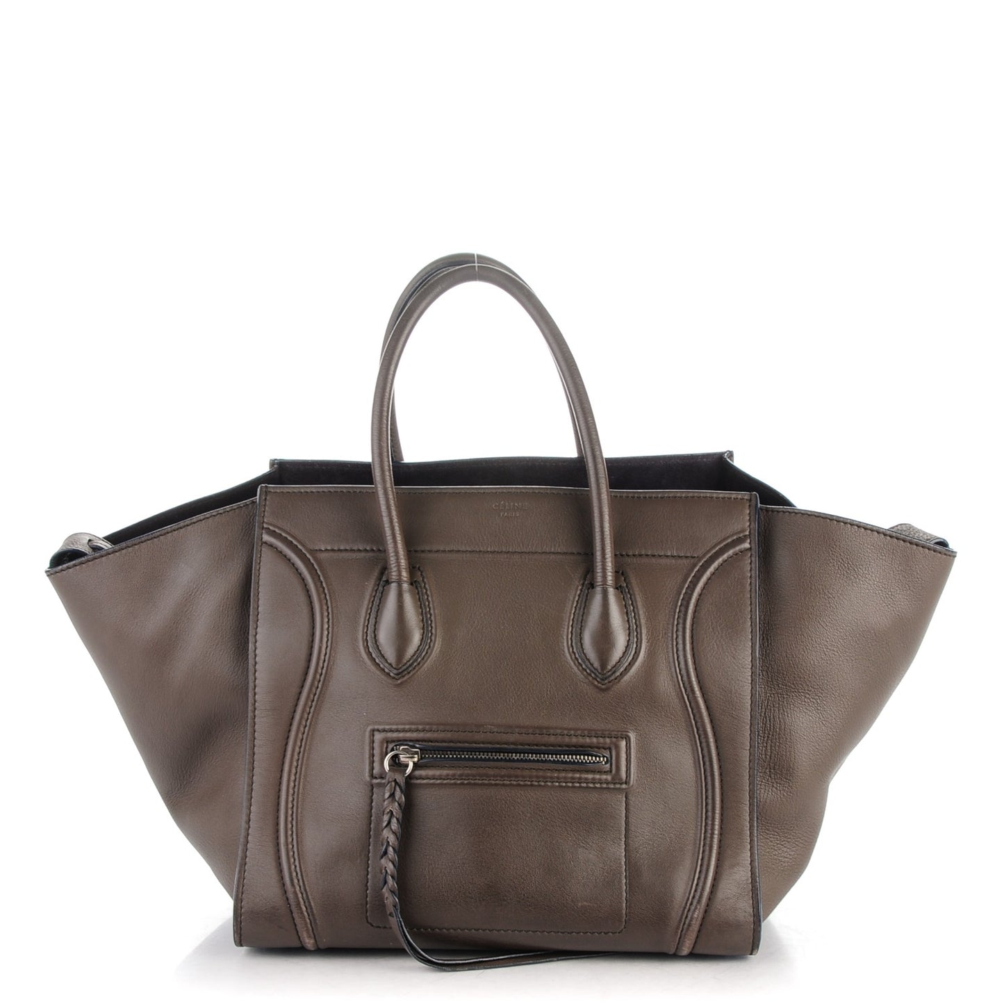 Supple Calfskin Medium Phantom Luggage Khaki