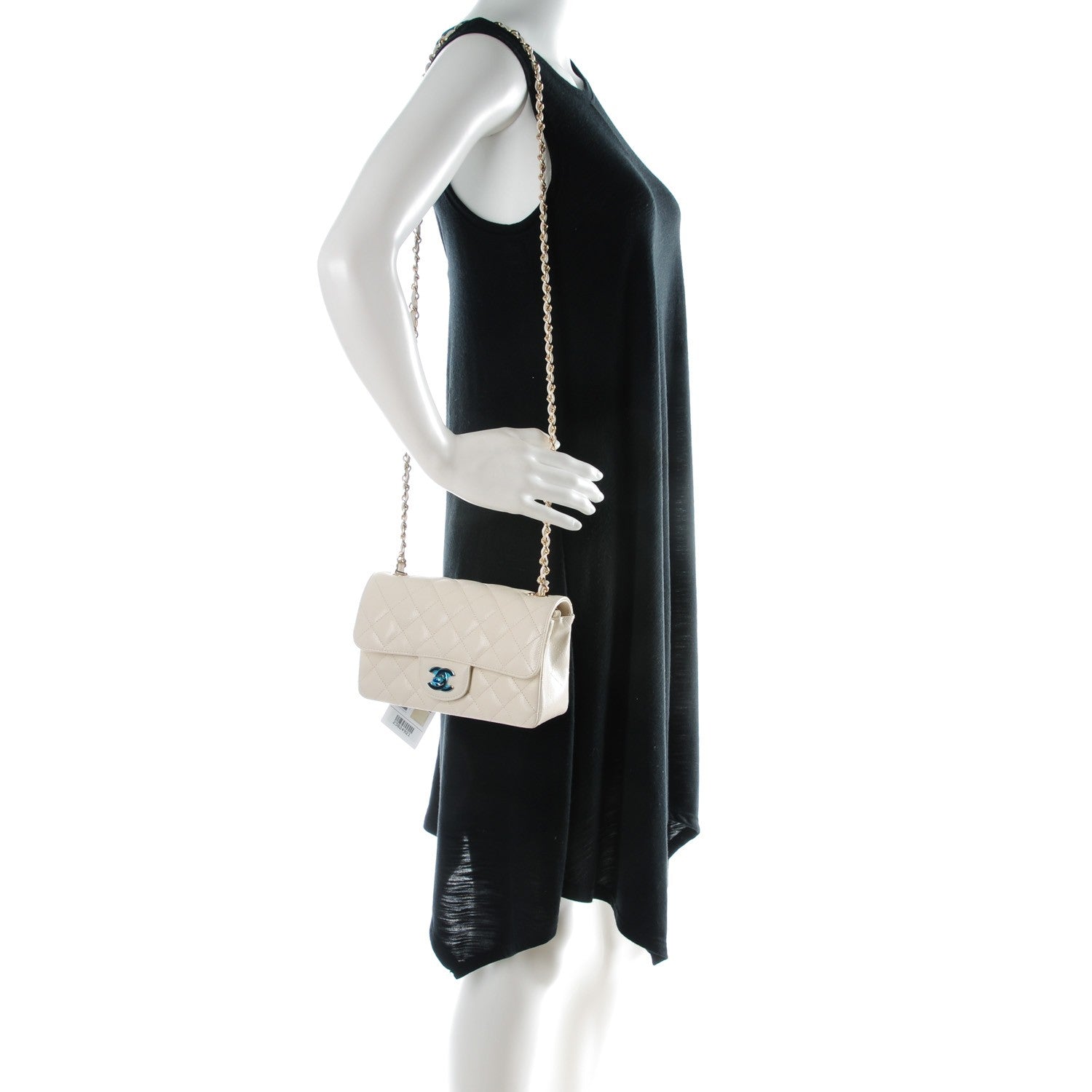 Chanel Caviar Quilted Mini Rectangular Flap White 2 of 8
