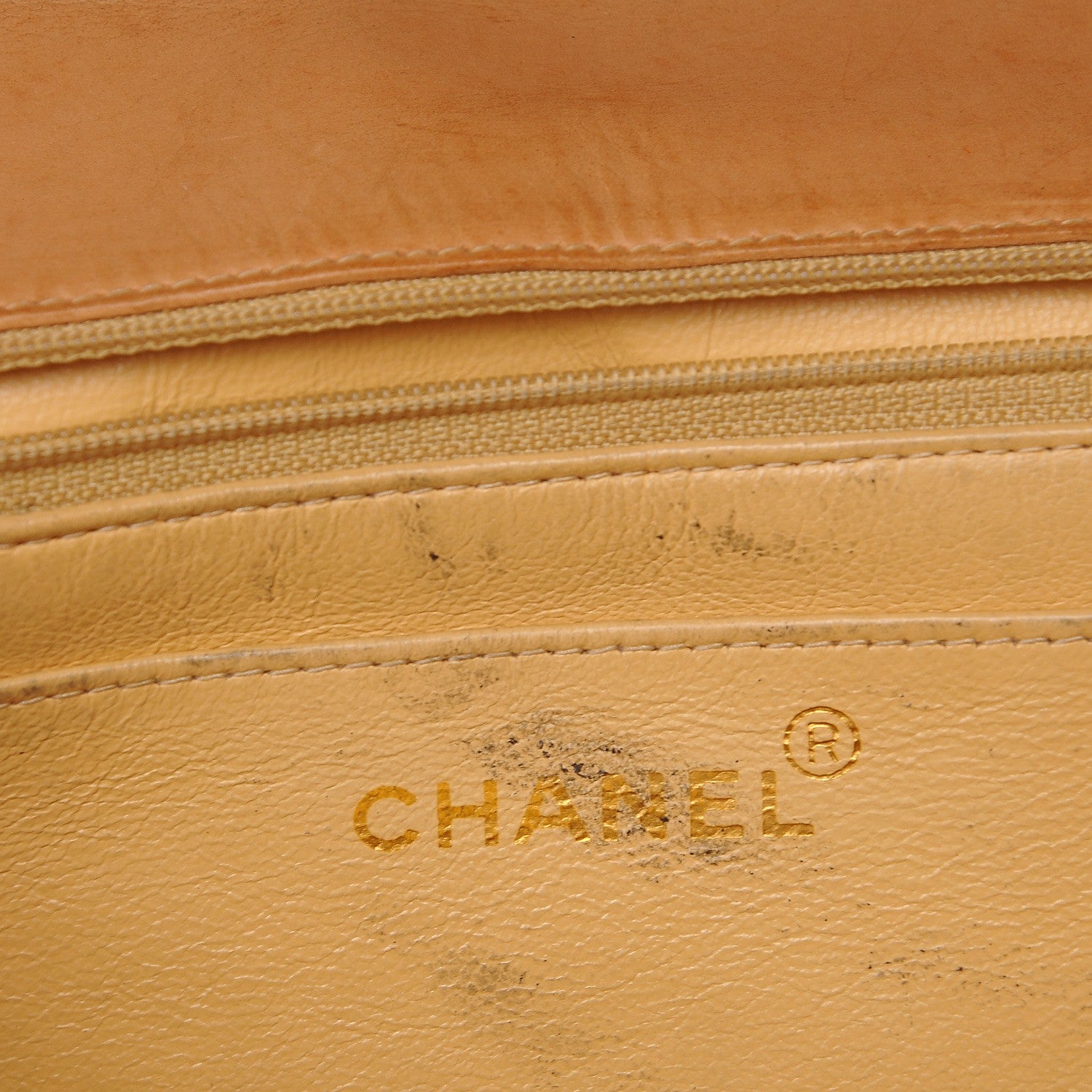Chanel Calfskin Embossed XL Jumbo Flap Natural 6 of 20