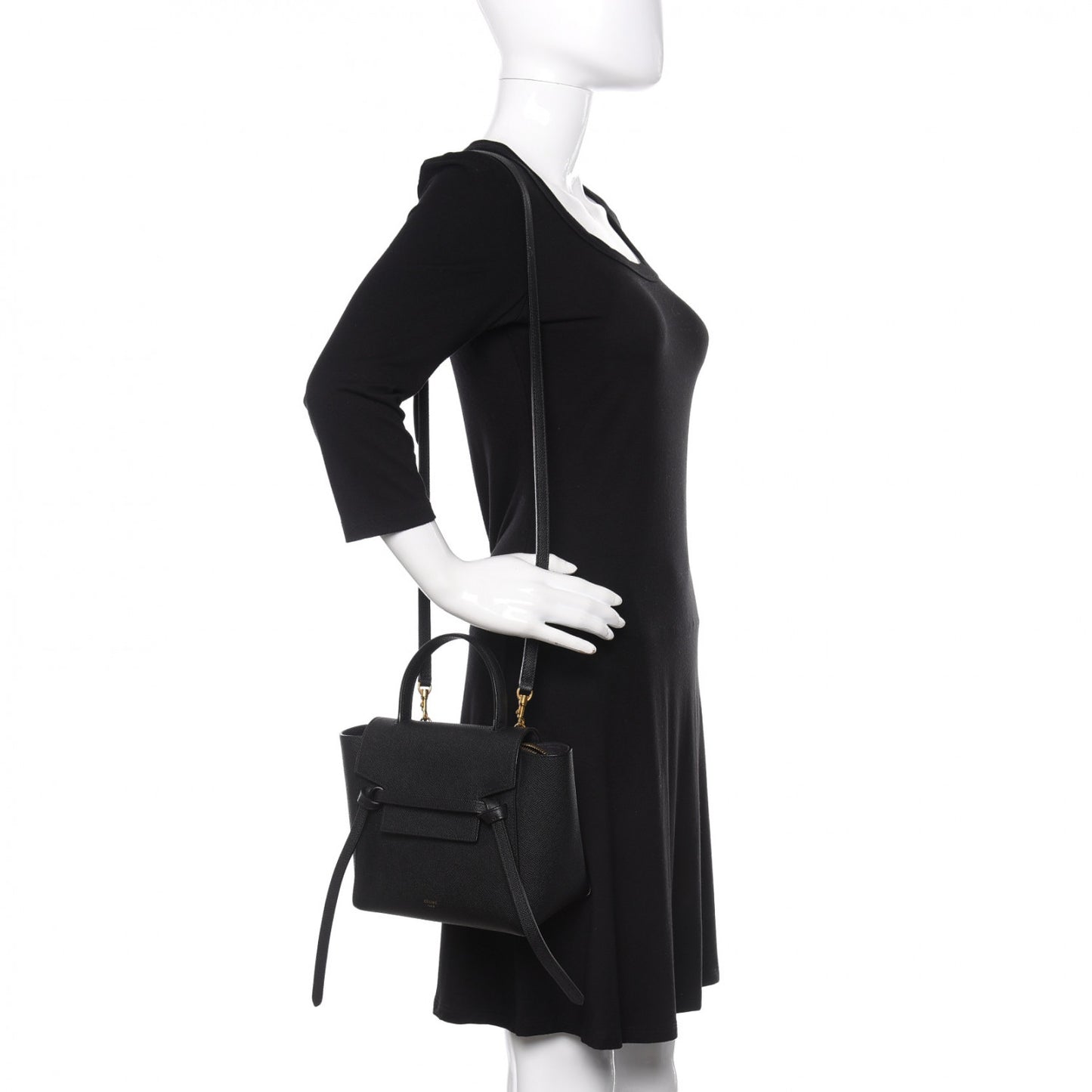 Grained Calfskin Nano Belt Bag Black