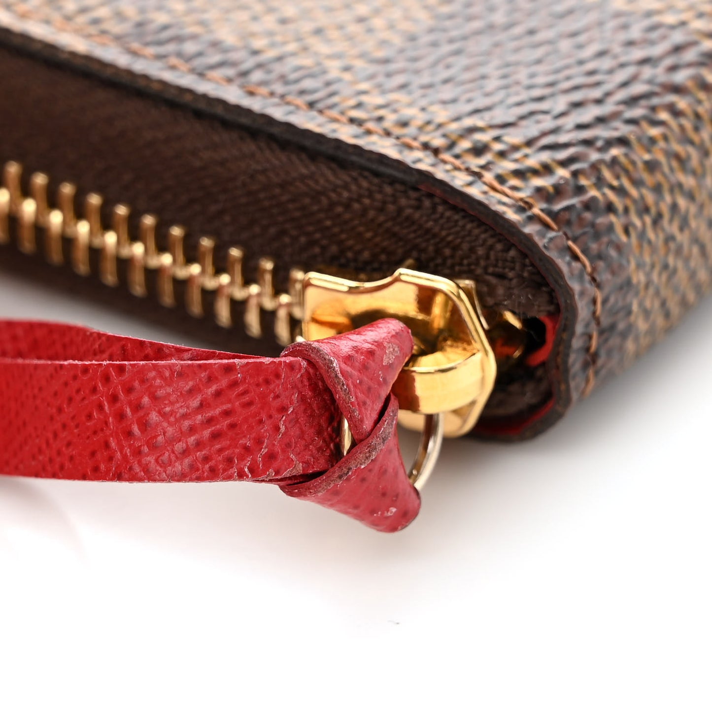 Damier Ebene Clemence Wallet Cherry