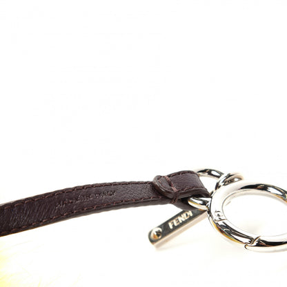 Fendi Shiny Nappa Mink Fox Fur Crystal QuTweet Dazzling Bag Bug Charm Bordeaux Seashell Multicolor 5 of 6