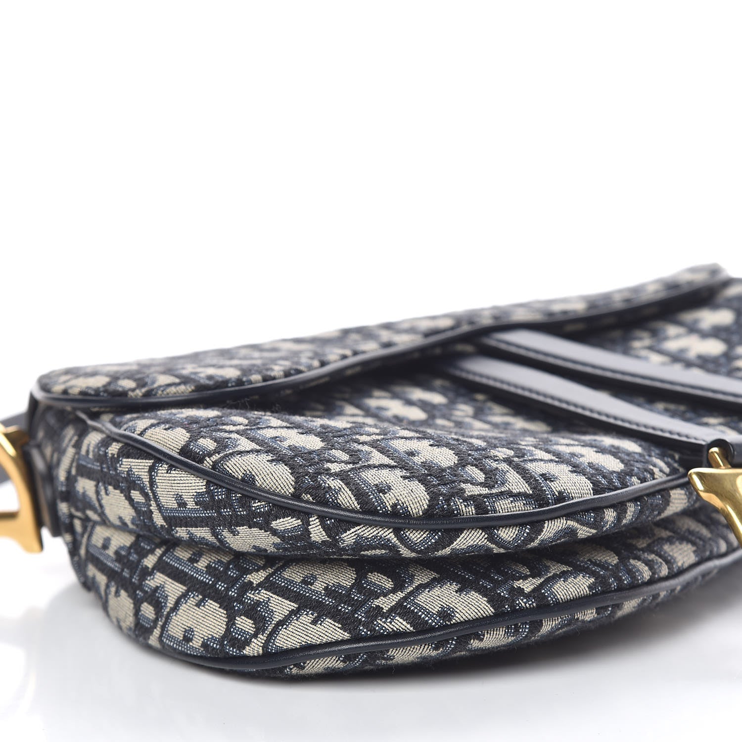 Christian Dior Oblique Saddle Bag Blue 6 of 10