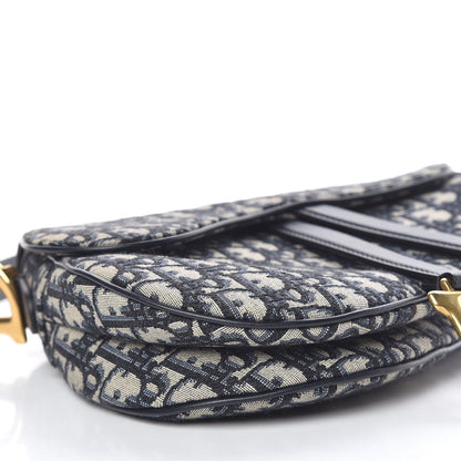 Christian Dior Oblique Saddle Bag Blue 6 of 10