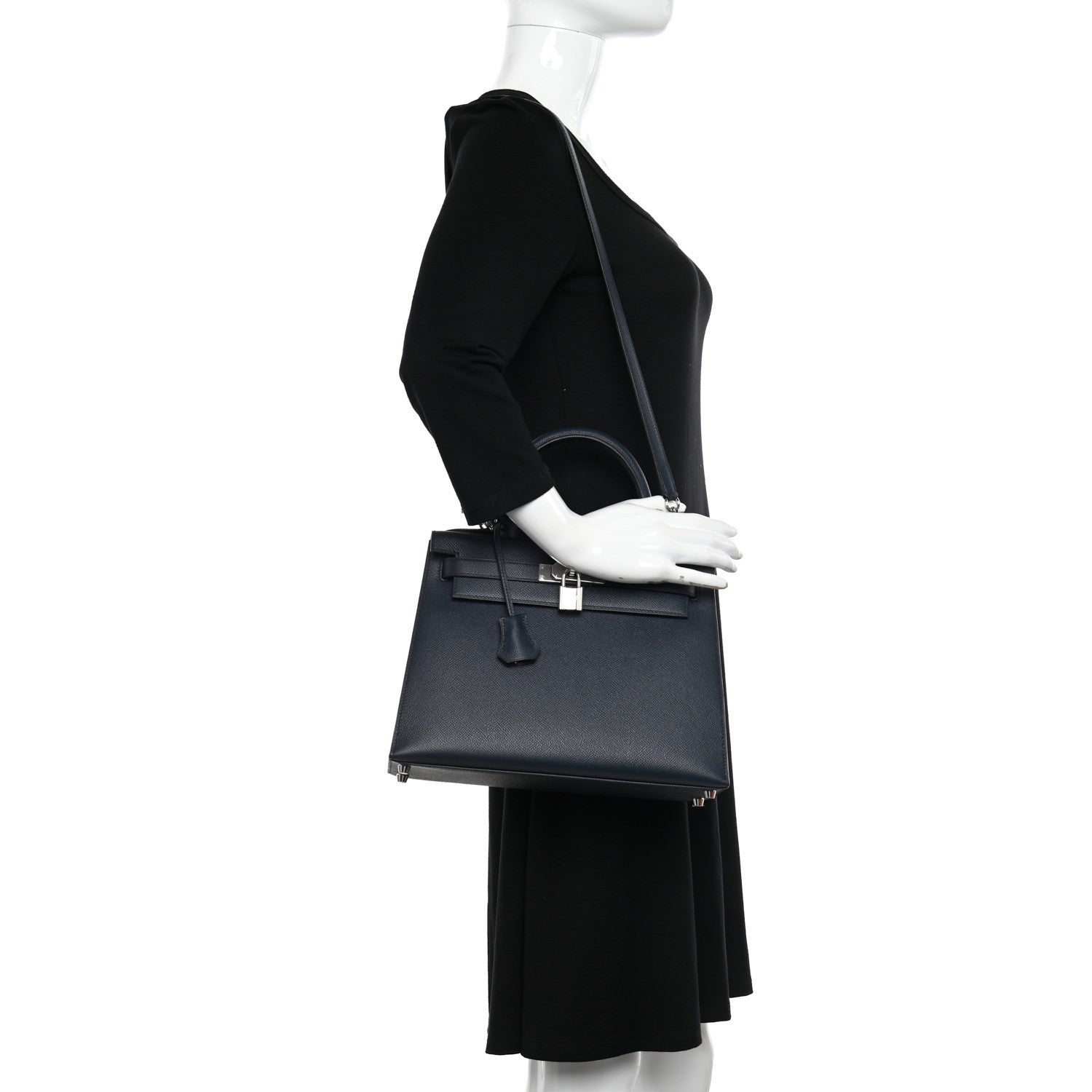 Hermes Epsom Kelly Sellier 28 Bleu Indigo 2 of 11