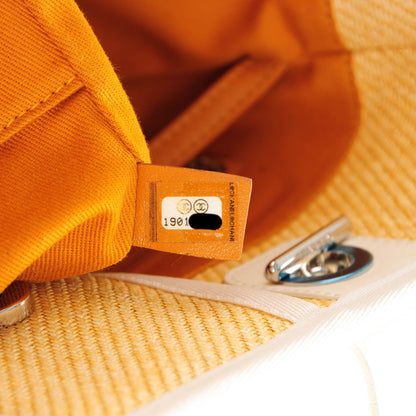 Chanel Woven Straw Raffia Large Deauville Tote Yellow 7 of 8