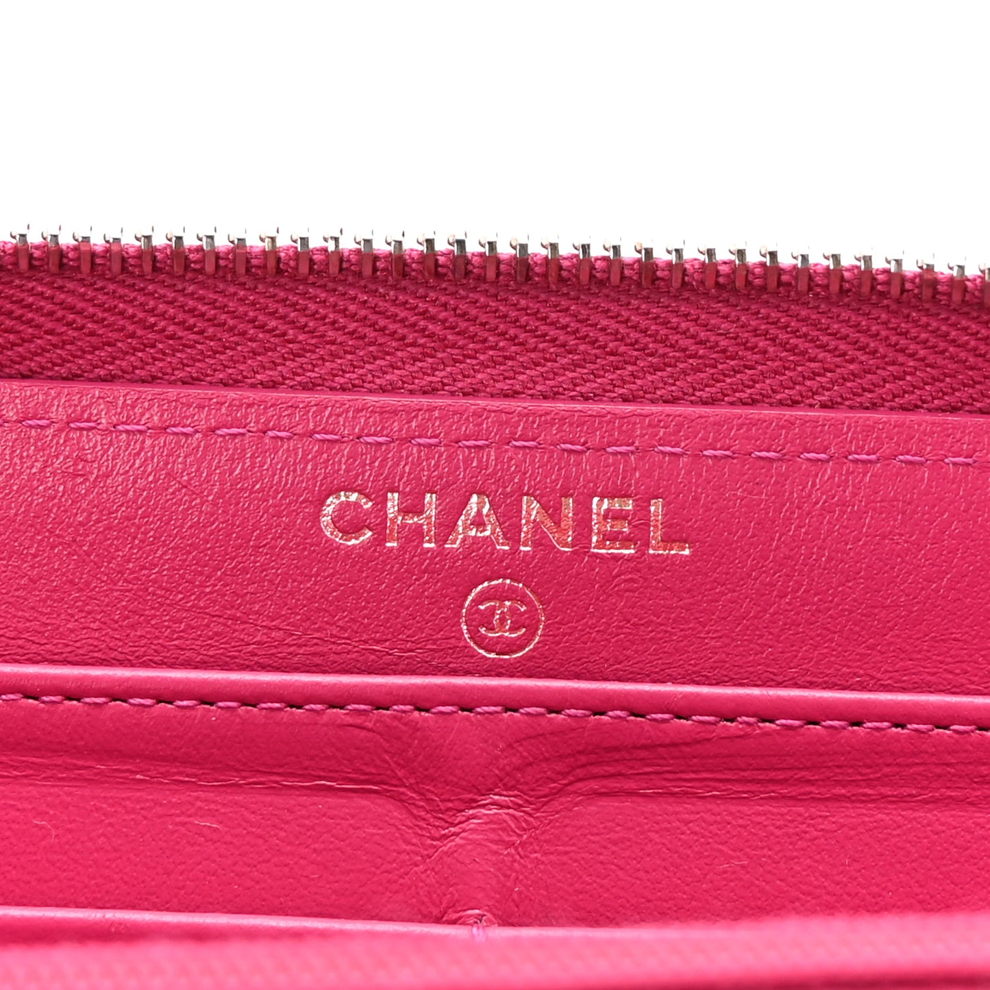 Caviar Quilted Large Gusset Zip Around Wallet Pink