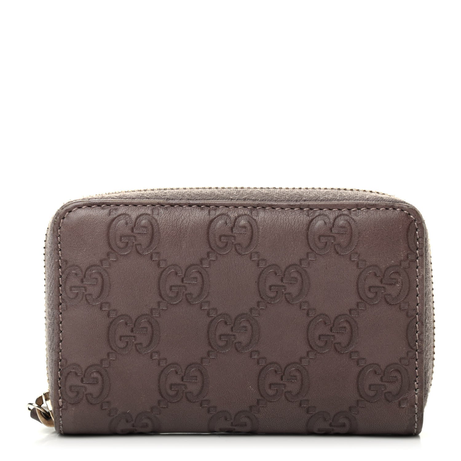 Gucci Guccissima Zip Around Card Case Mauve 1 of 8