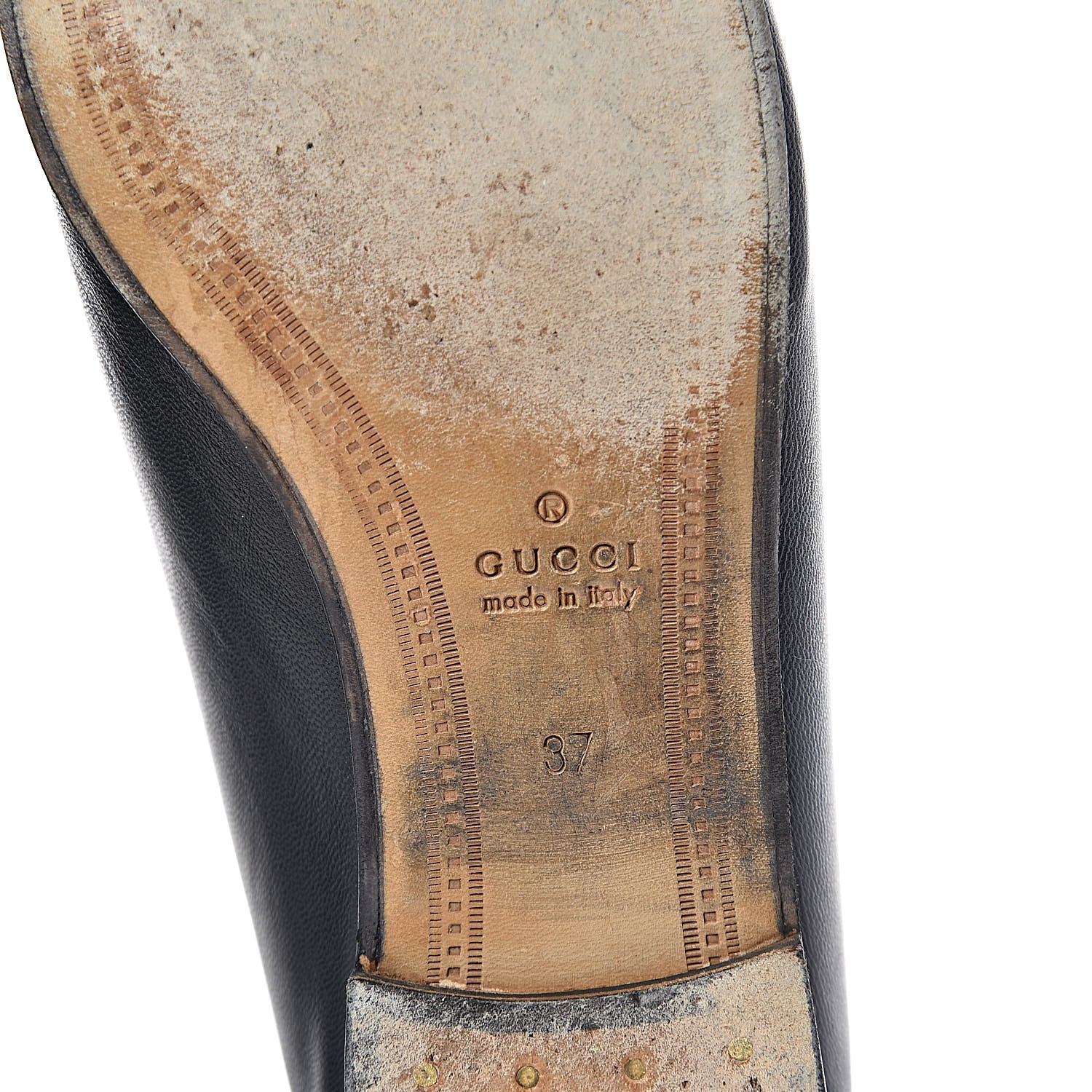 Gucci Lambskin Womens Brixton Horsebit Loafers 37 Black 9 of 16