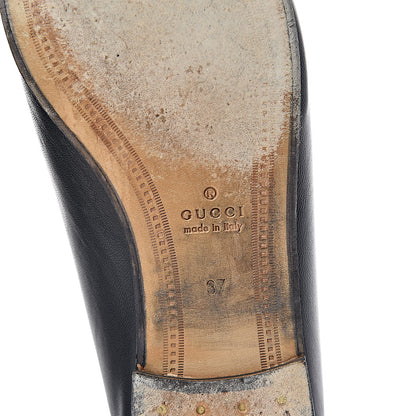 Gucci Lambskin Womens Brixton Horsebit Loafers 37 Black 9 of 16