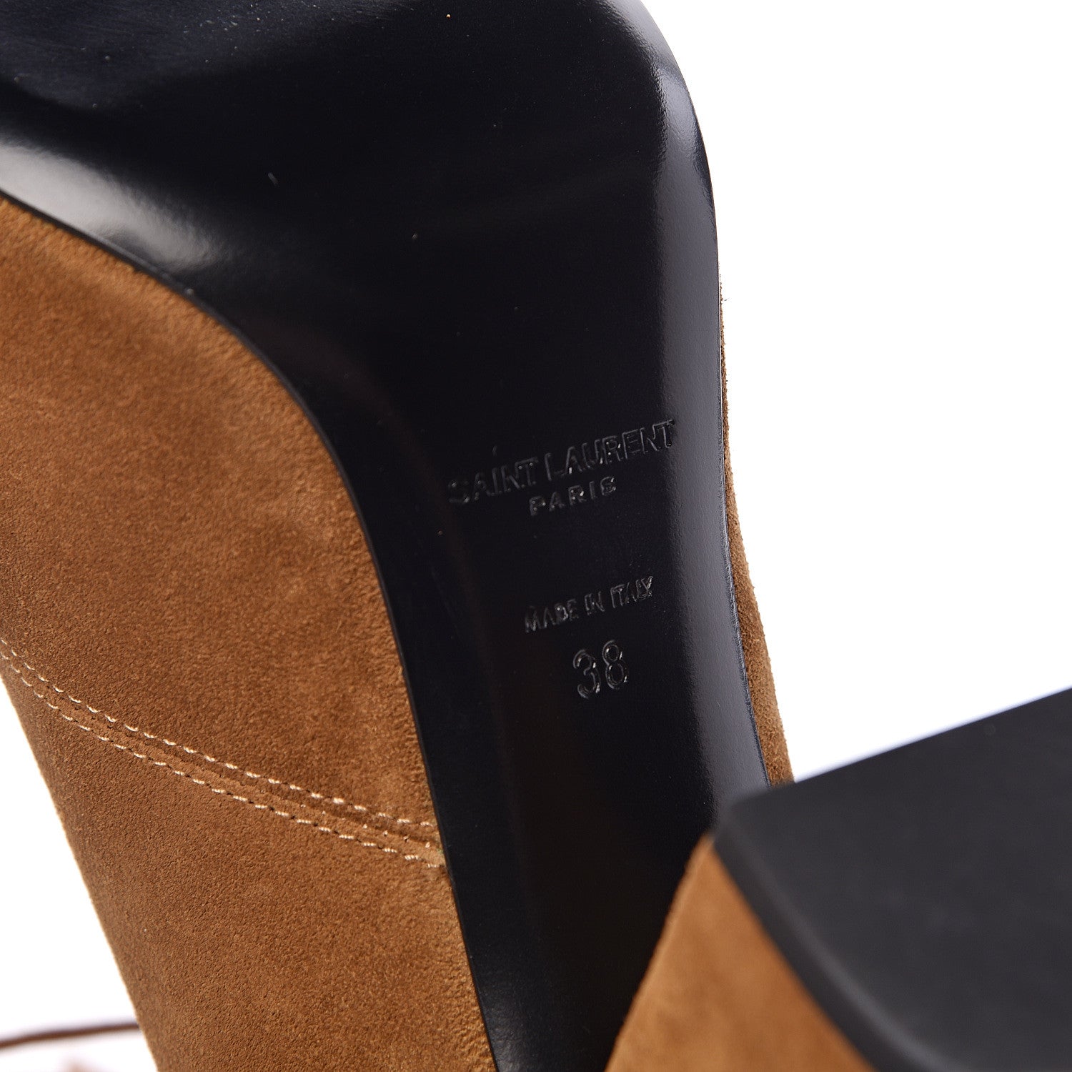 Saint Laurent Suede Babies 90 Fringe Ankle Boots 38 Light Tan 7 of 10