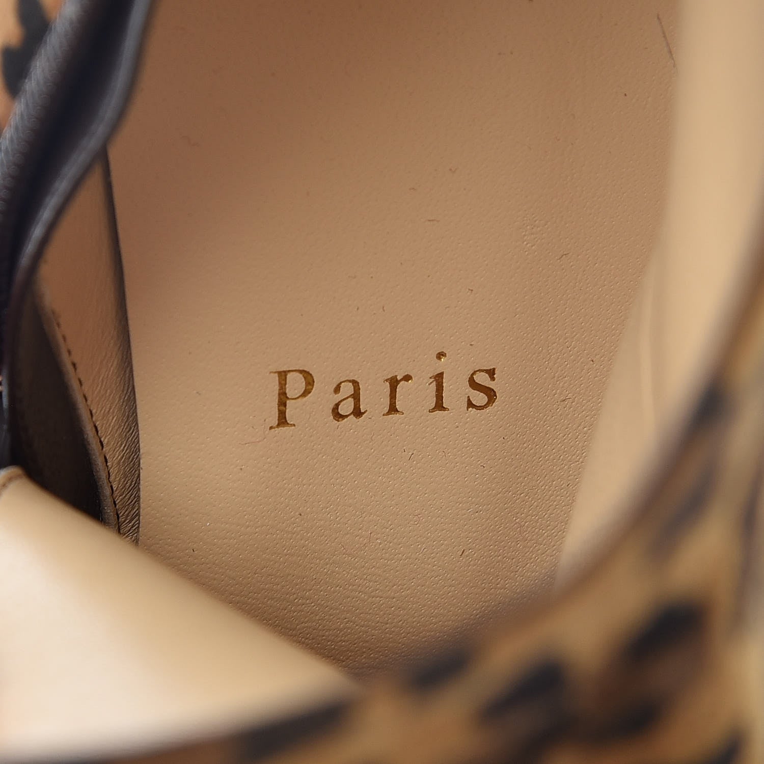Christian Louboutin Veau Velours Leopard Print Eloise Booty 85 Ankle Boots 37.5 Caramel 8 of 12