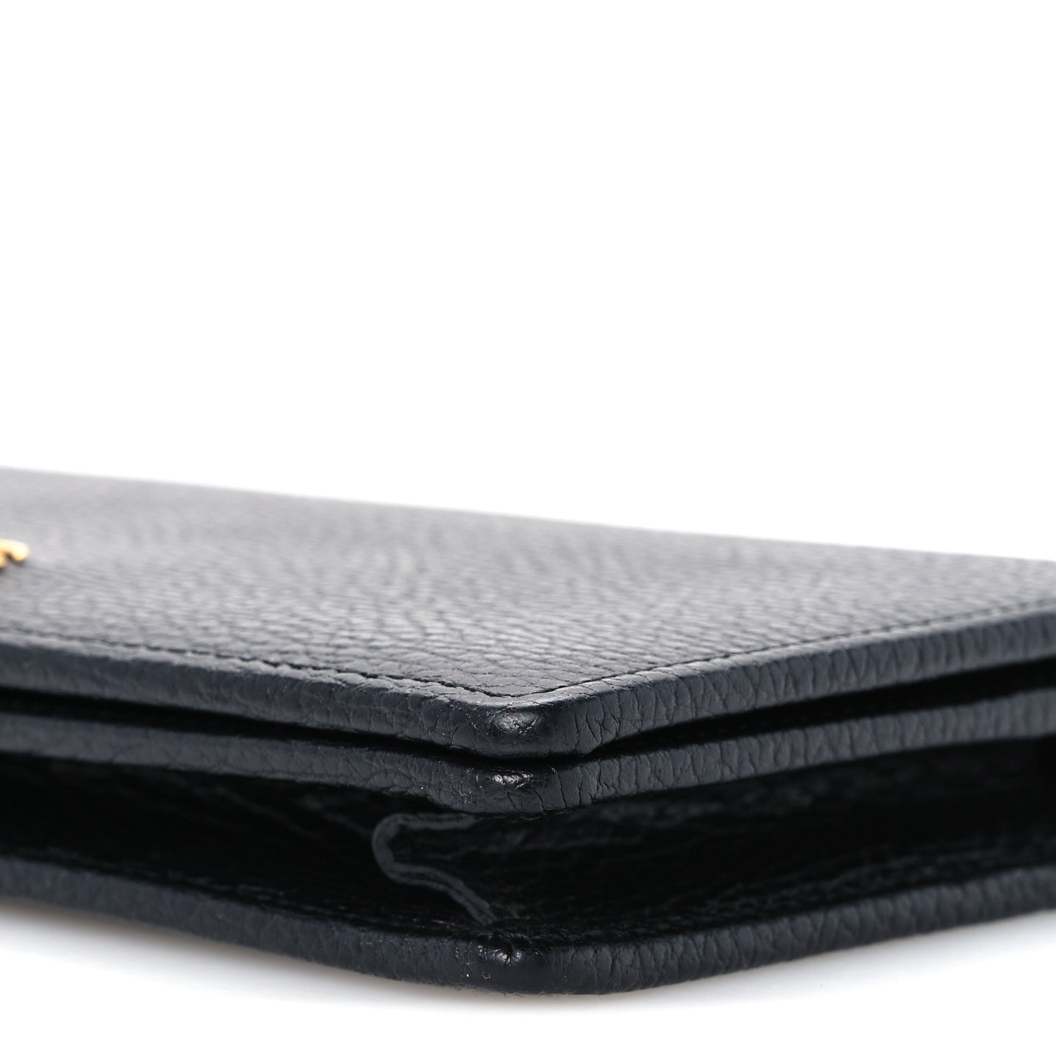 Gucci Calfskin Mini GG Marmont Chain Wallet Black 10 of 10