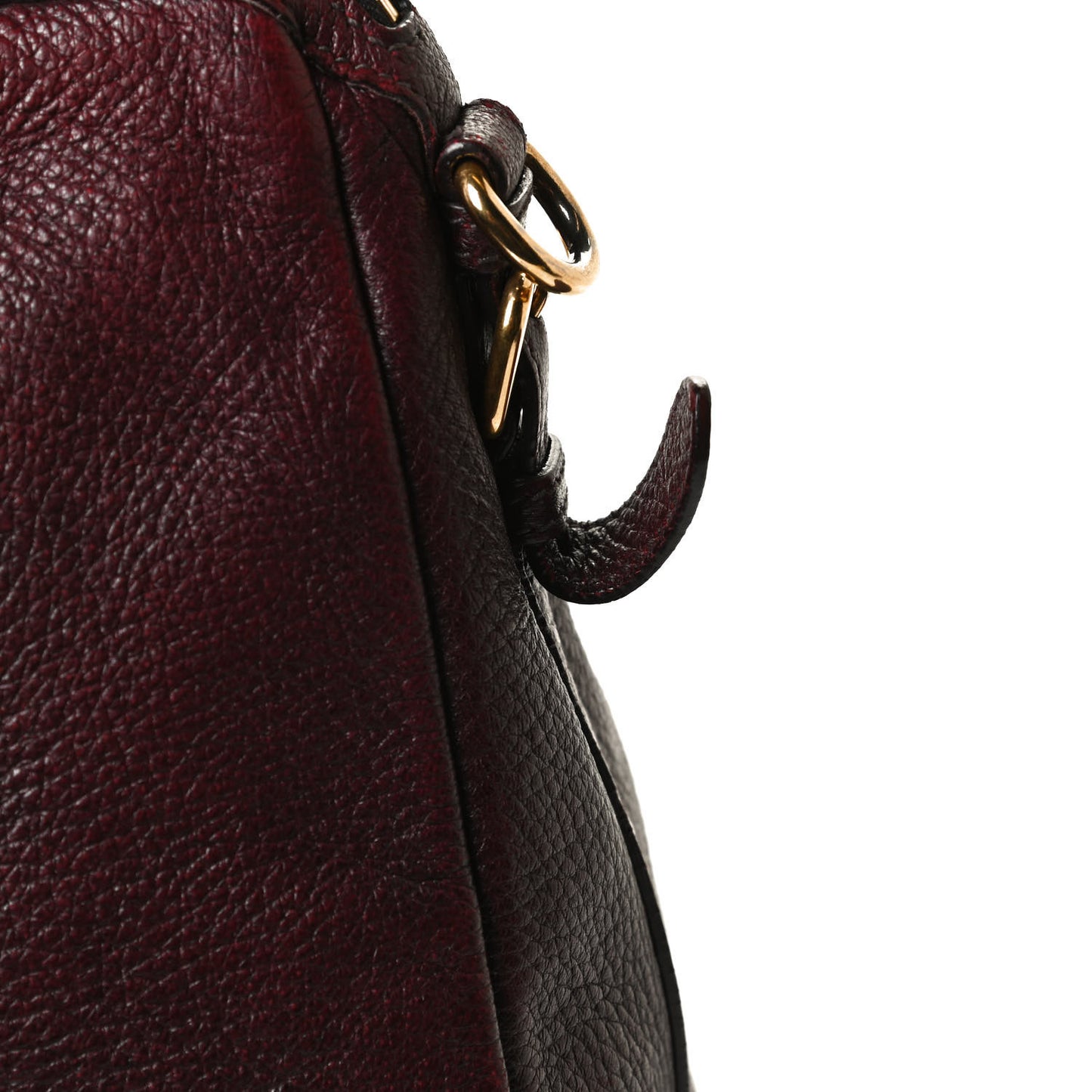 Vitello Daino Shoulder Bag Burgundy