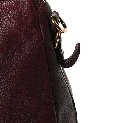 Prada Vitello Daino Shoulder Bag Burgundy 11 of 14