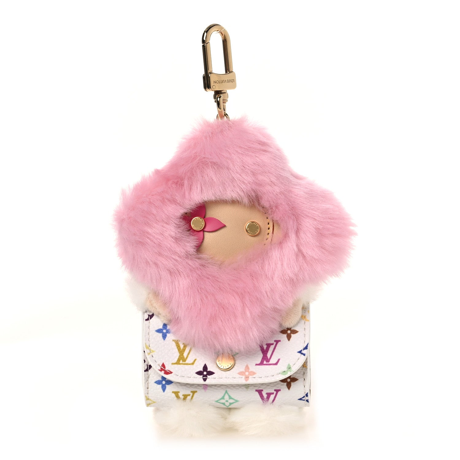 Louis Vuitton LV X TM Monogram Multicolor Vivienne Cuddle Bag Charm White 1 of 5