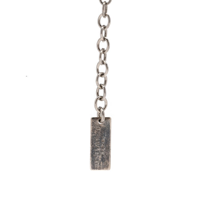 Saint Laurent Metal Heart Necklace Silver 6 of 6