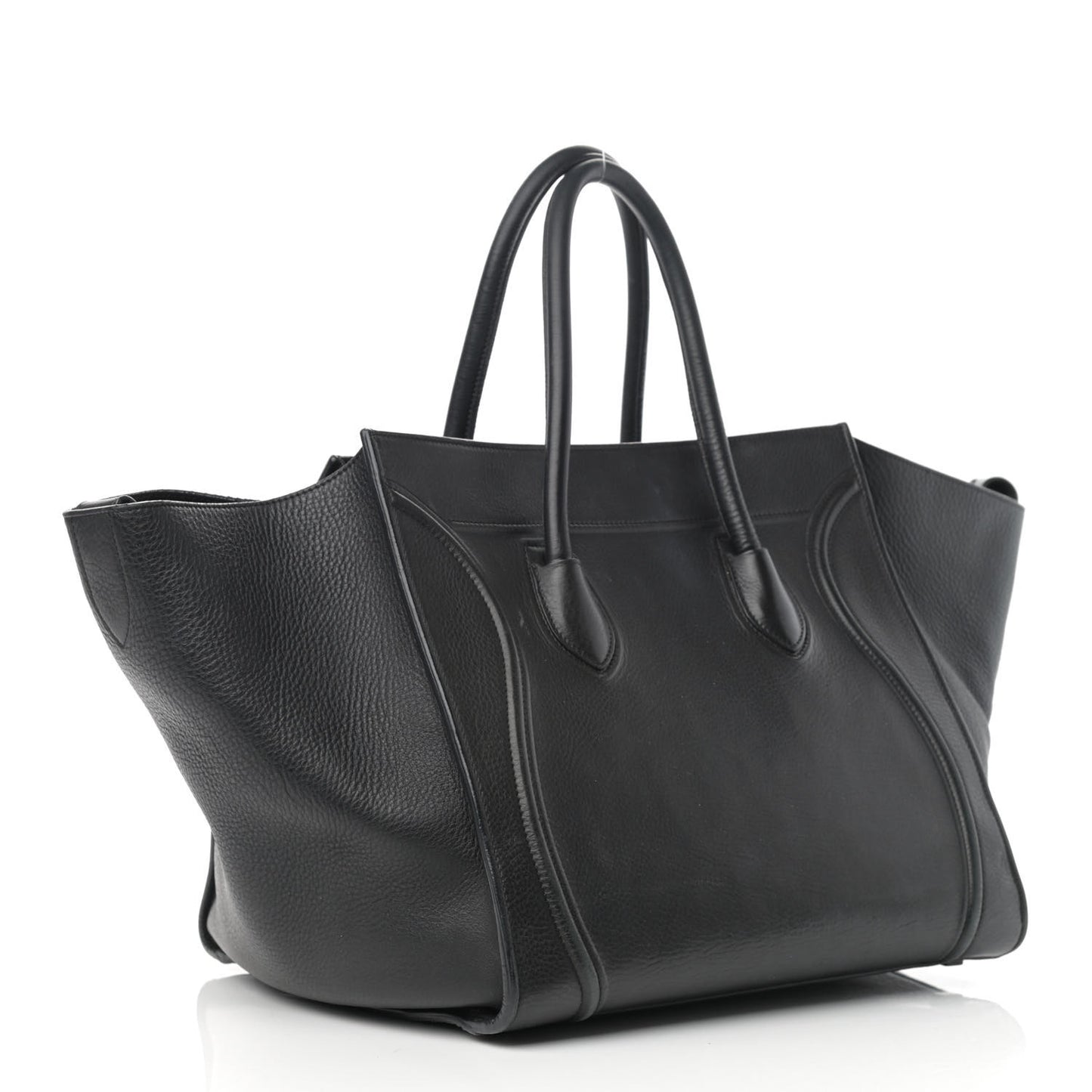 Supple Calfskin Medium Phantom Luggage Black