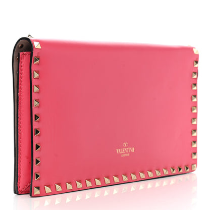 Valentino Garavani Nappa Rockstud Wristlet Clutch Deep Rose 2 of 5