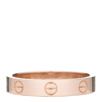 Cartier 18K Pink Gold 3.5mm LOVE Wedding Band Ring 55 7.25 1 of 5