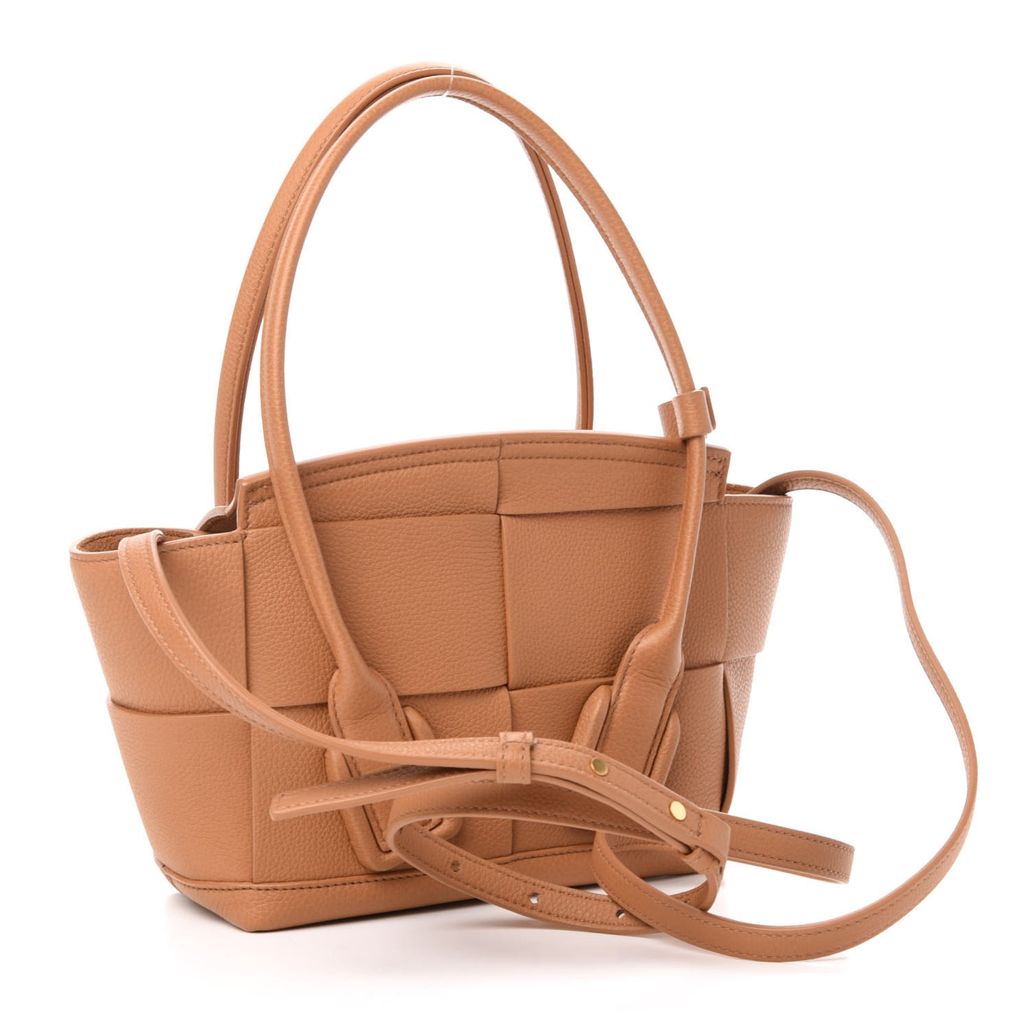 Grained Calfskin Maxi Intrecciato Arco 29 Tan