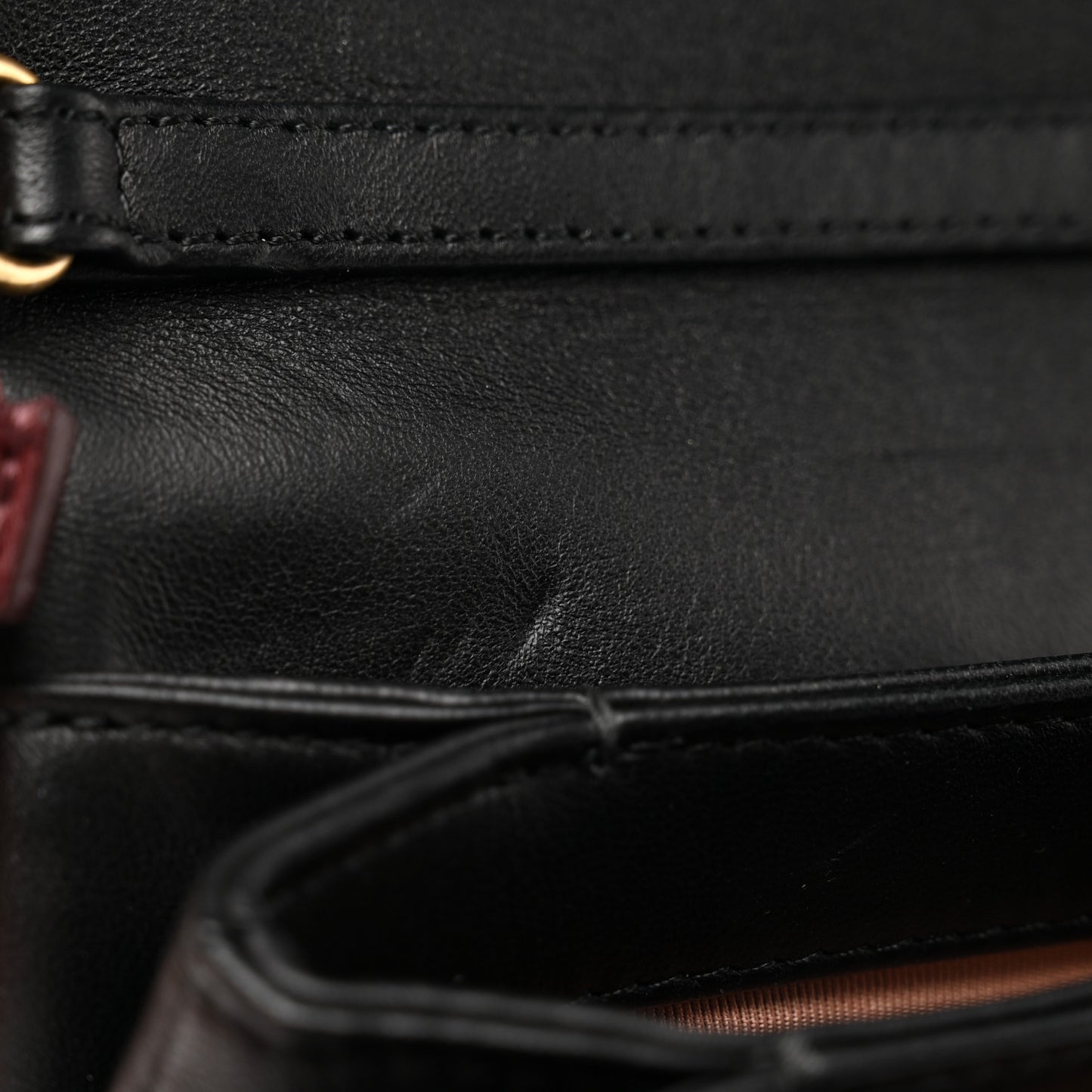 Velvet Lambskin Mini Camellia Flap Black Burgundy