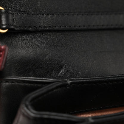 Chanel Velvet Lambskin Mini Camellia Flap Black Burgundy 11 of 12