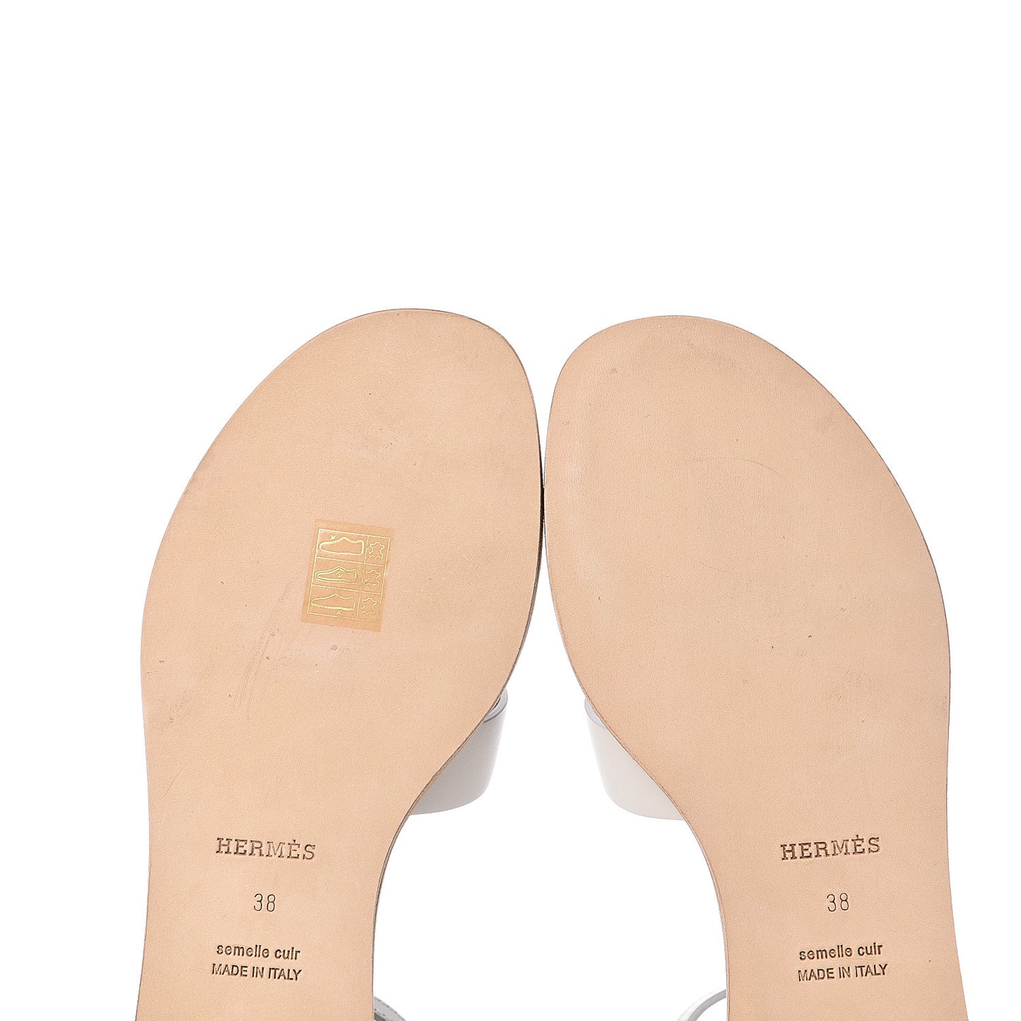 Calfskin Santorini Sandals 38 Blanc