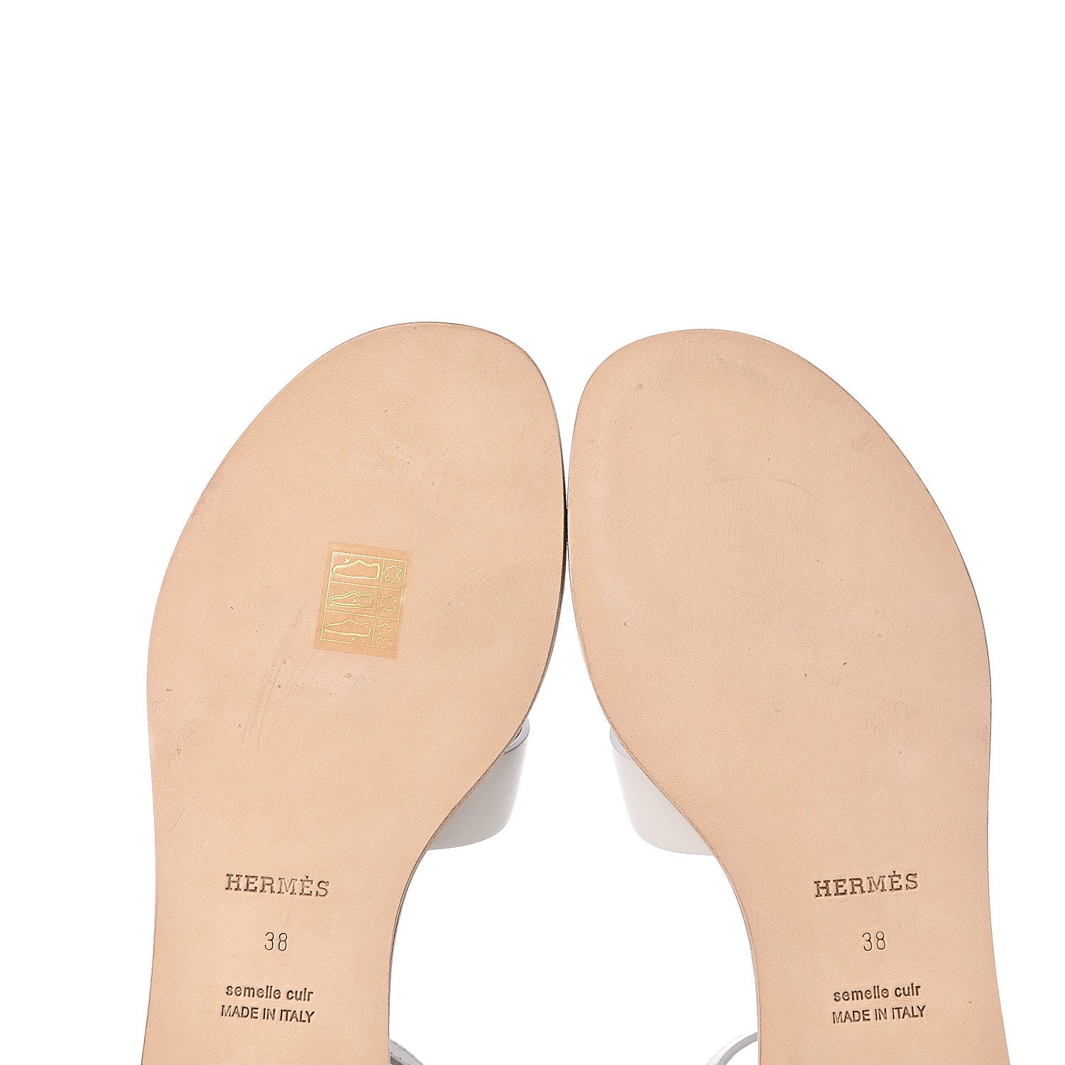 Hermes Calfskin Santorini Sandals 38 Blanc 8 of 11