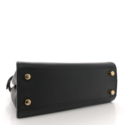 Fendi Vitello Tahiti Burro Medium Peekaboo Iconic Essentially Satchel Black Corda 4 of 15