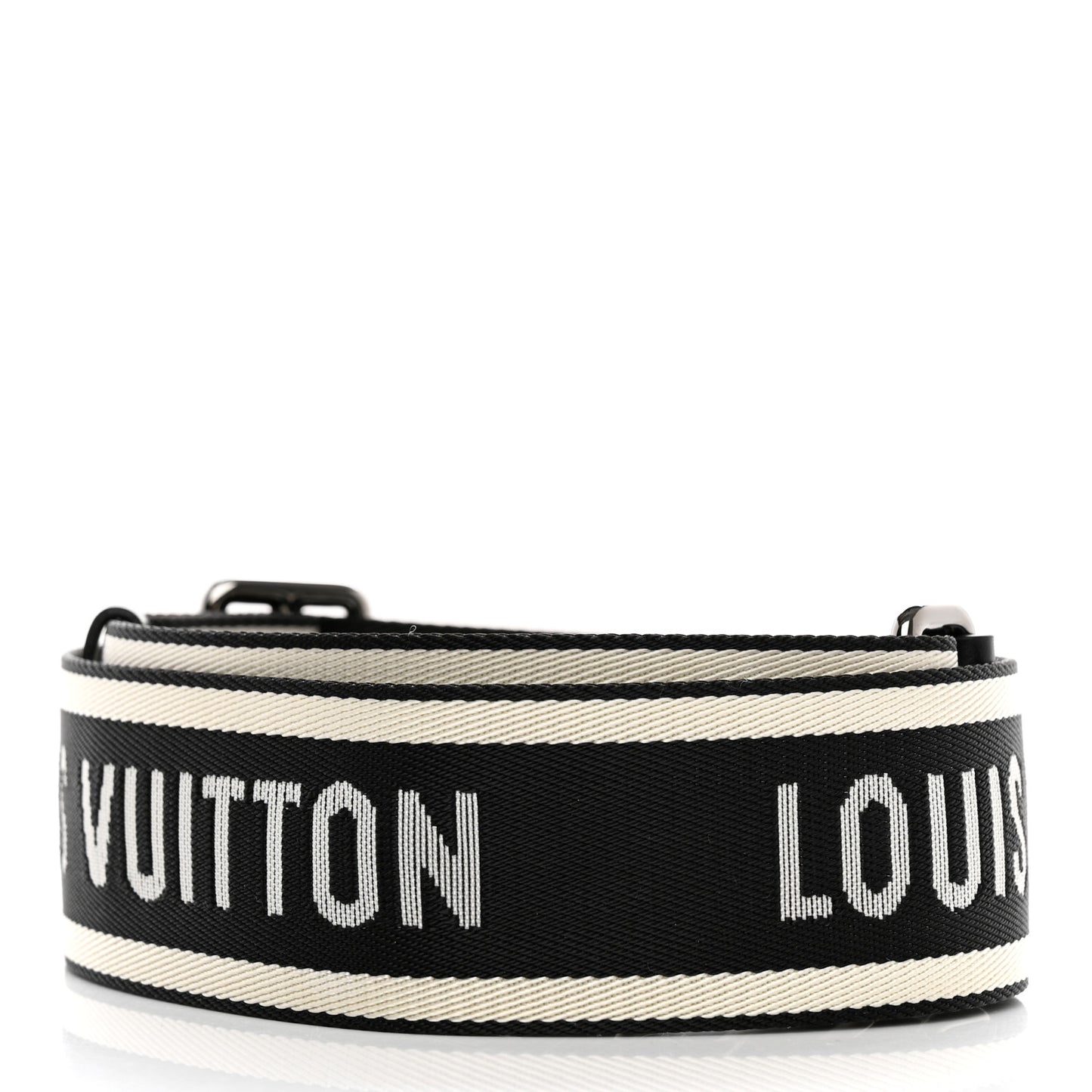 Nylon Jacquard Sporty Bandouliere Shoulder Strap Black