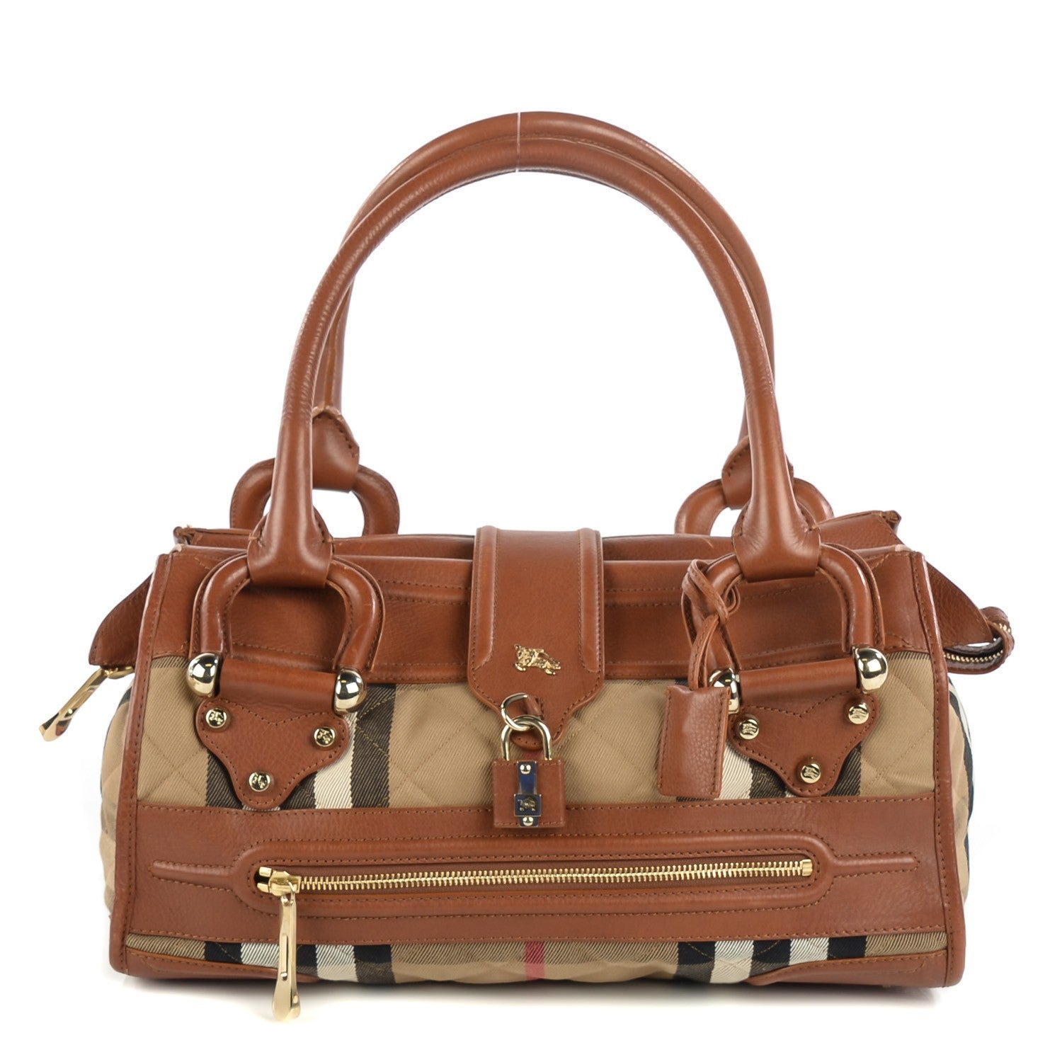 Burberry Quilted House Check Large Manor Tote Brown 1 of 8