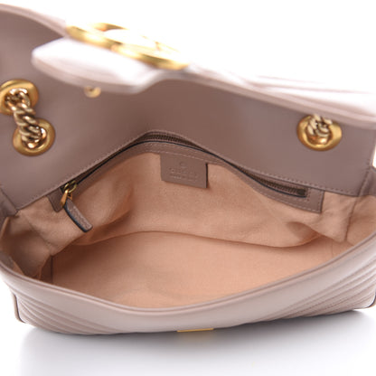 Gucci Calfskin Matelasse Small GG Marmont Shoulder Bag Porcelain Rose 5 of 10