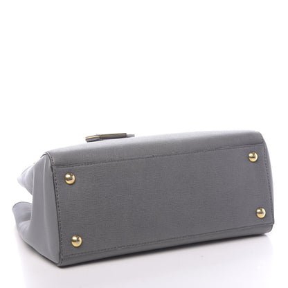 Fendi Vitello Elite Petite 2Jours Tote Grigio Grigio Chiaro 4 of 16
