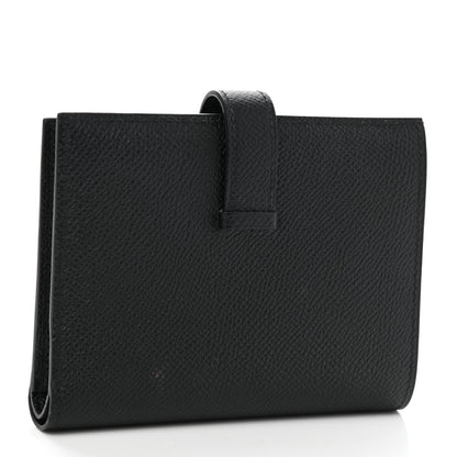 Hermes Epsom Monochrome Bearn Compact Wallet Black 3 of 9
