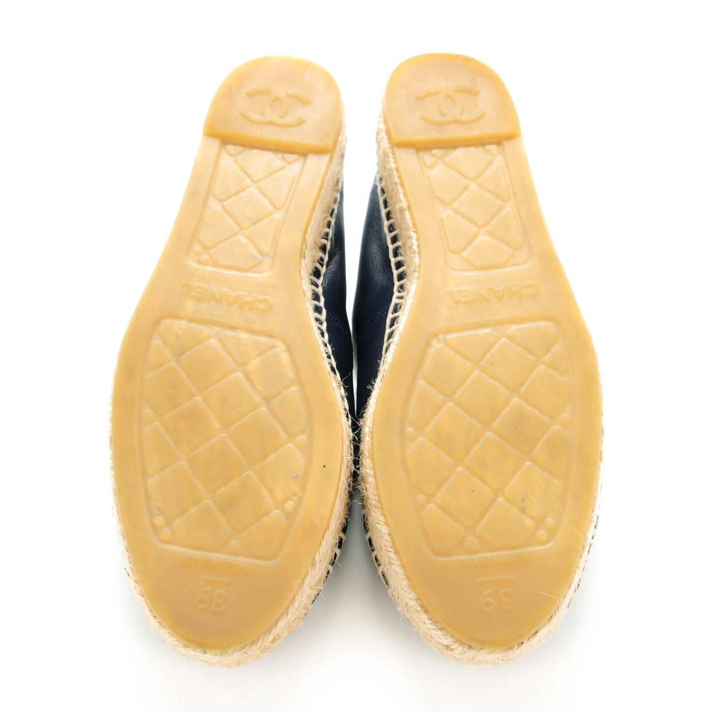 Lambskin CC Espadrilles 39 Navy Black