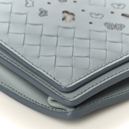 Bottega Veneta Nappa Ayers Intrecciato Butterfly Chain Wallet Light Blue 8 of 9