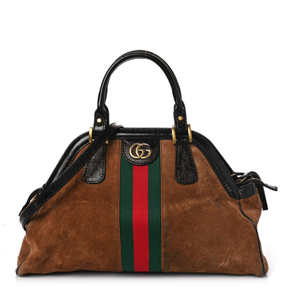 Gucci Suede Ophidia Medium Re(Belle) Top Handle Bag Nocciola Black 1 of 11