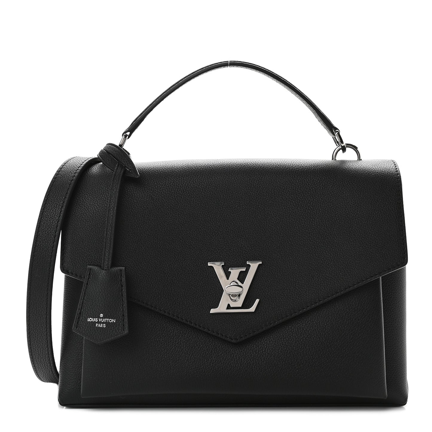 Soft Calfskin My Lockme Top Handle Black