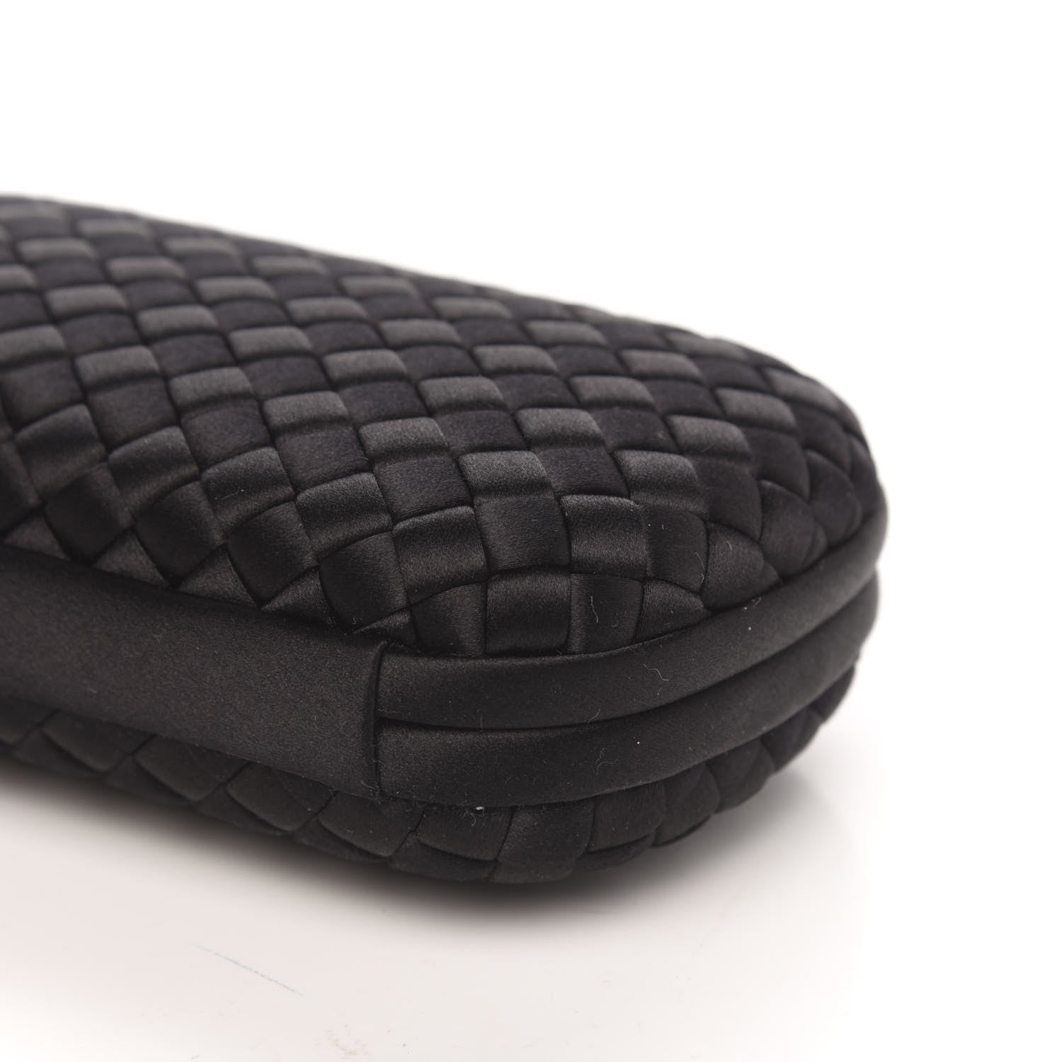 Bottega Veneta Satin Intreccio Impero Knot Clutch Black 8 of 8
