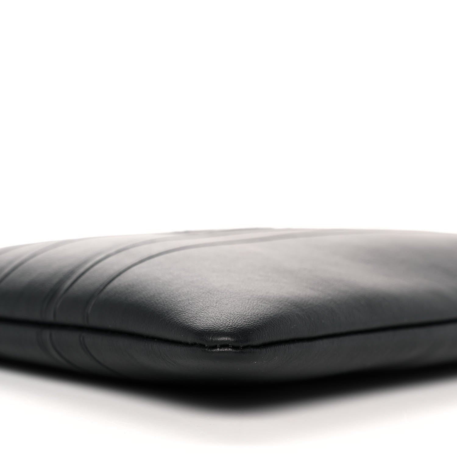 Christian Dior Calfskin Embossed Logo Zip Clutch Black 8 of 9