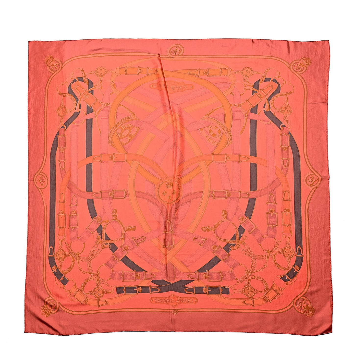 Silk Cavalcadour Shawl 140 Grenadine Corail Lie De Vin