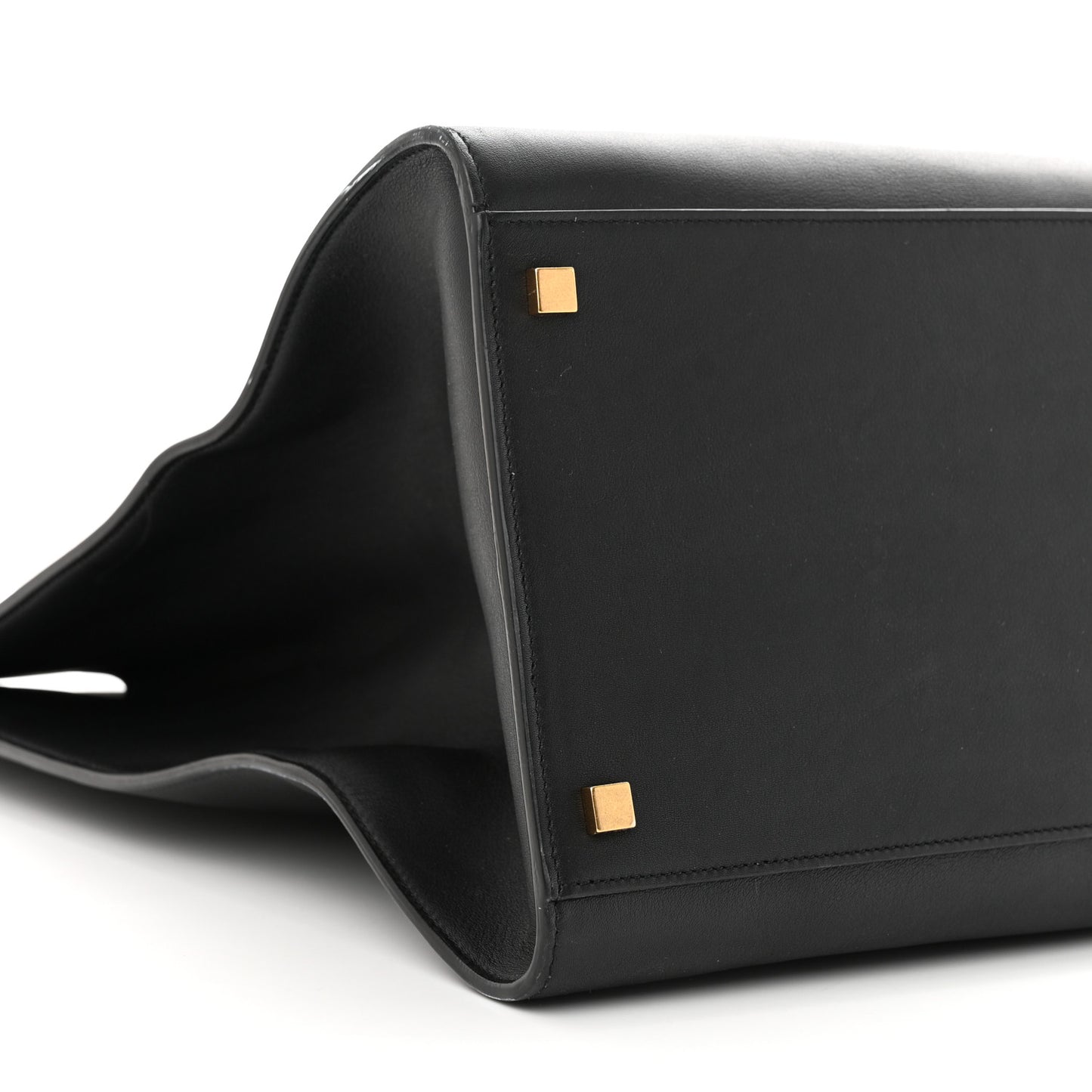 Calfskin Large Manhattan Shopper Tote Black