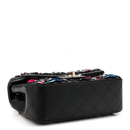 Chanel Lambskin Crystal Mini Rectangular Flap Black Multicolor 4 of 11