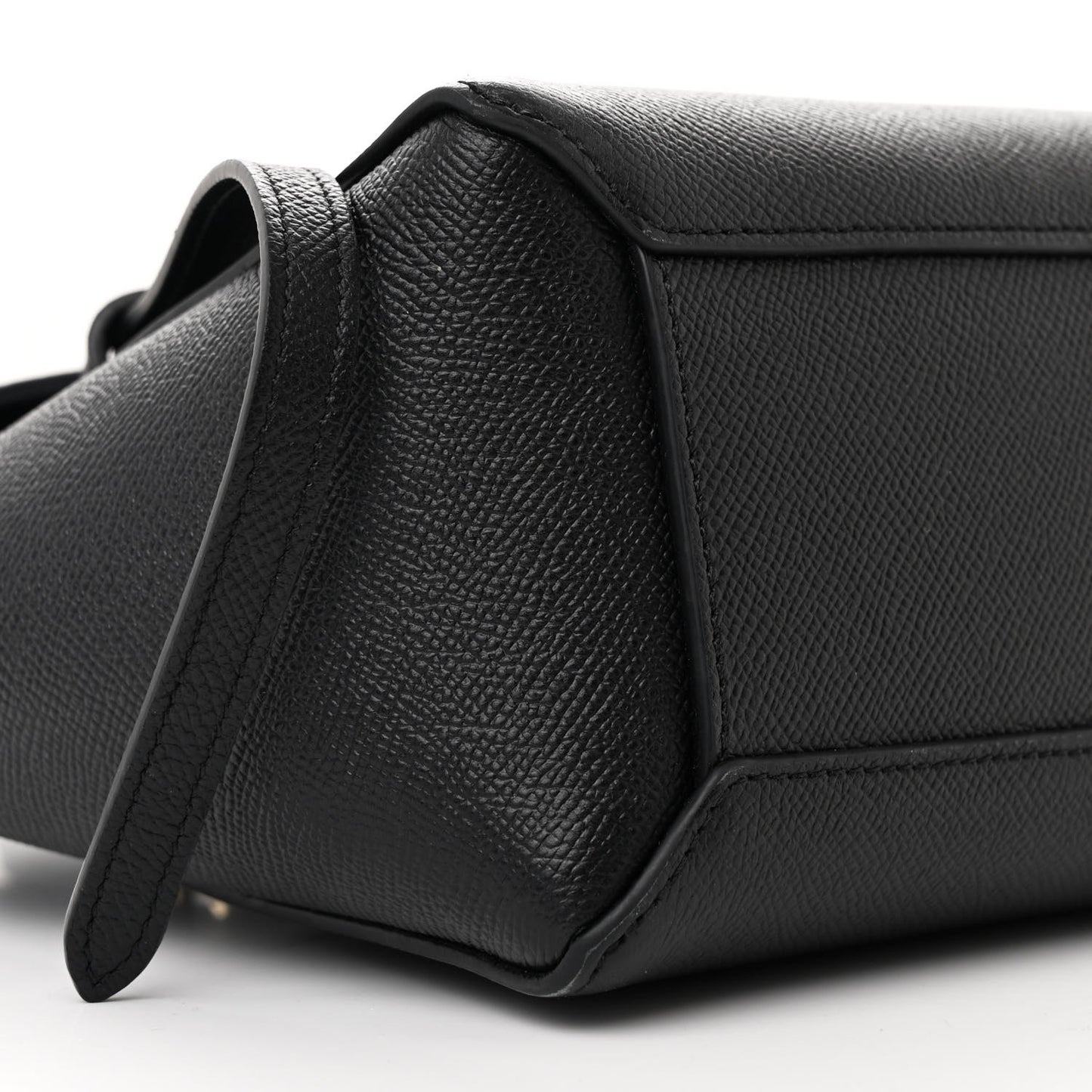 Grained Calfskin Nano Belt Bag Black