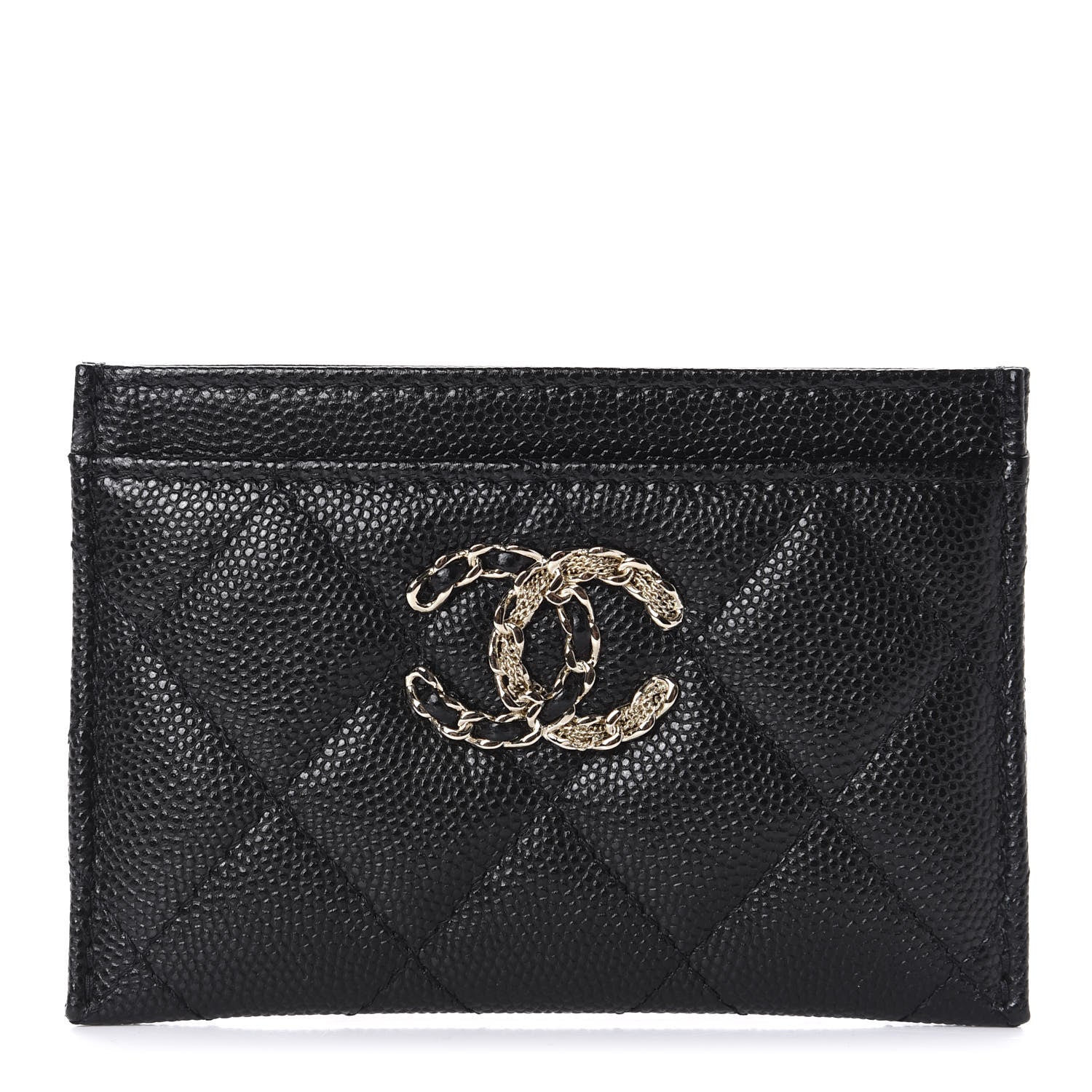 Chanel Caviar Quilted French New Wave Card Holder Black 1 of 8