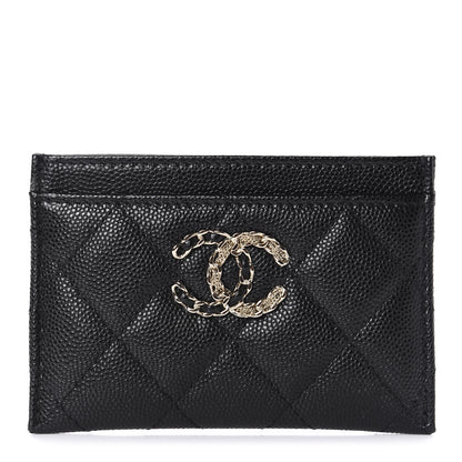 Chanel Caviar Quilted French New Wave Card Holder Black 1 of 8