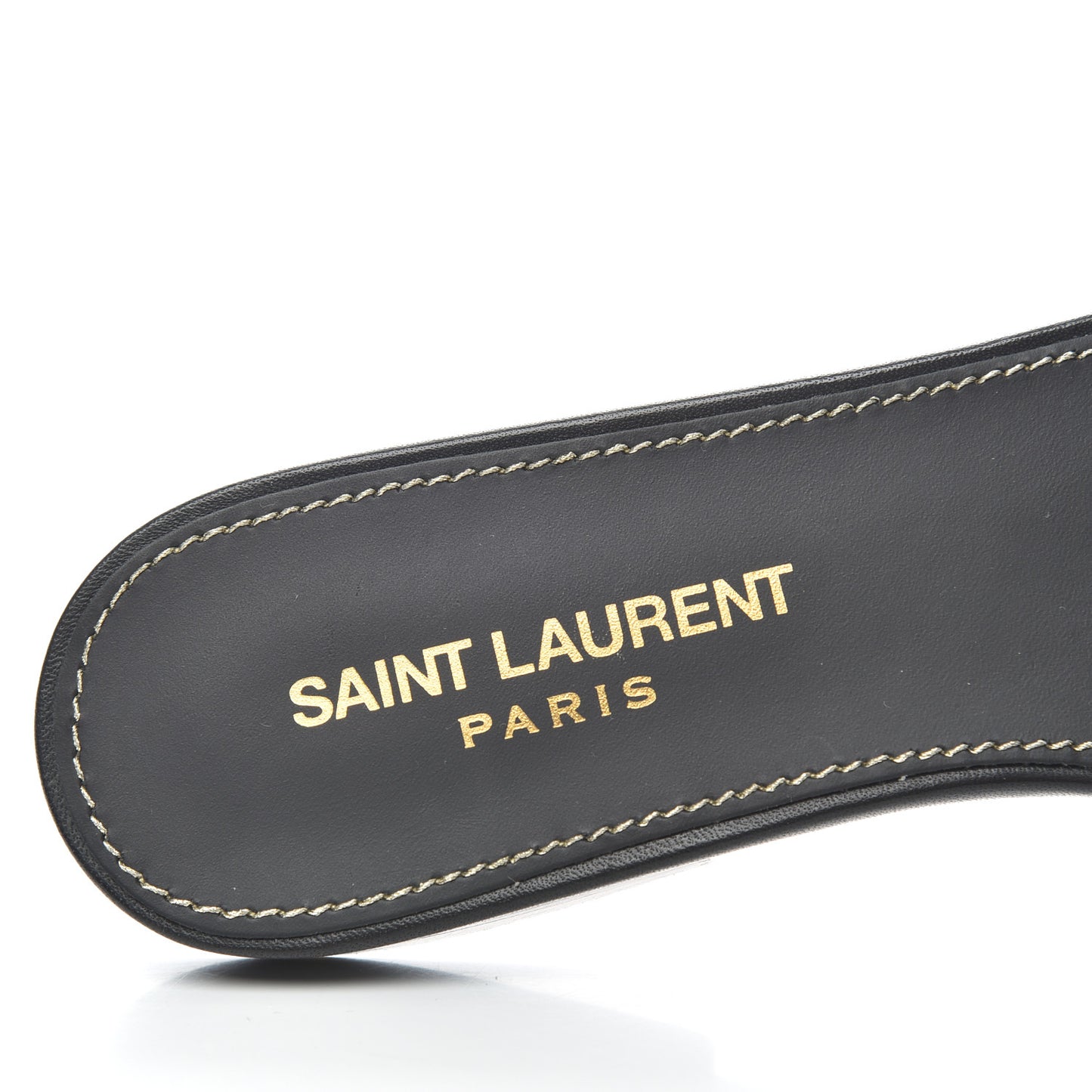 Calfskin Tribute 05 Slide Sandals 37 Black