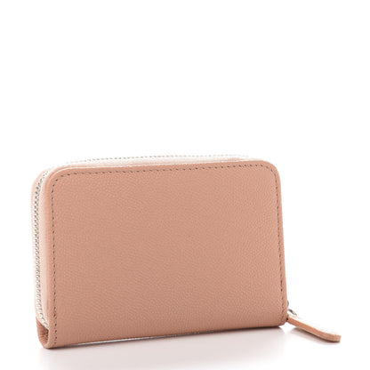 Chanel Caviar CC Small Zip Around Coin Purse Beige 3 of 7